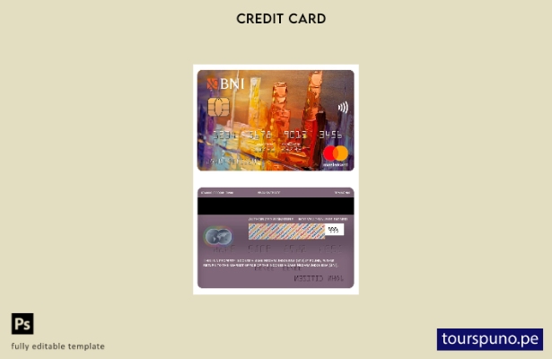 lista para imprimir plantilla de tarjeta mastercard del Banco de Indonesia Negar